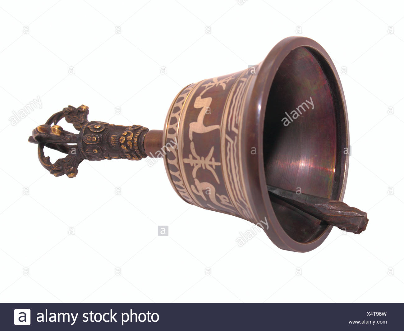 Bell Hand Ringing Single Metal Ding Object Brass H High Resolution