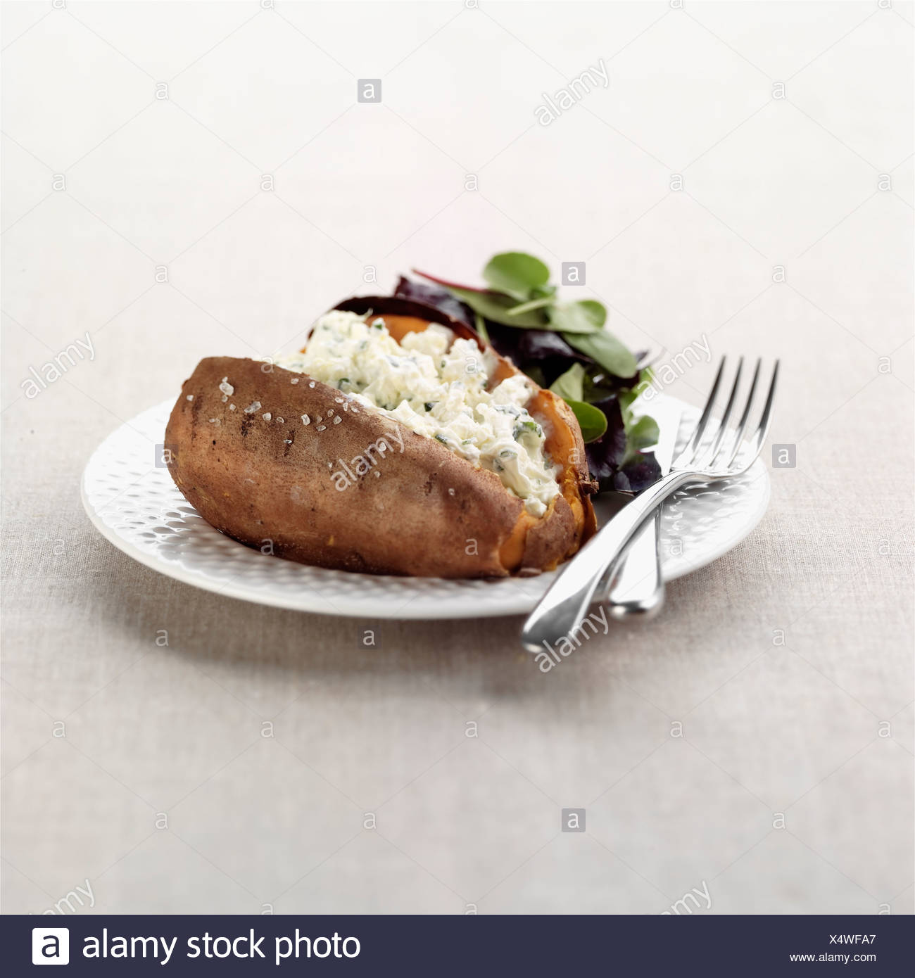 Sweet Potato With Cottage Cheese Stock Photo 278385359 Alamy