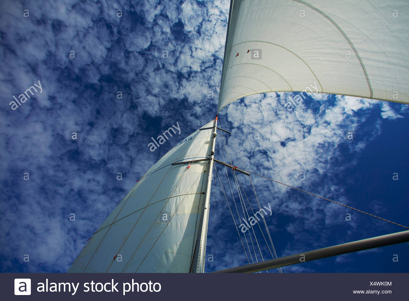 Sailing boat on baltic sea Stock Photo