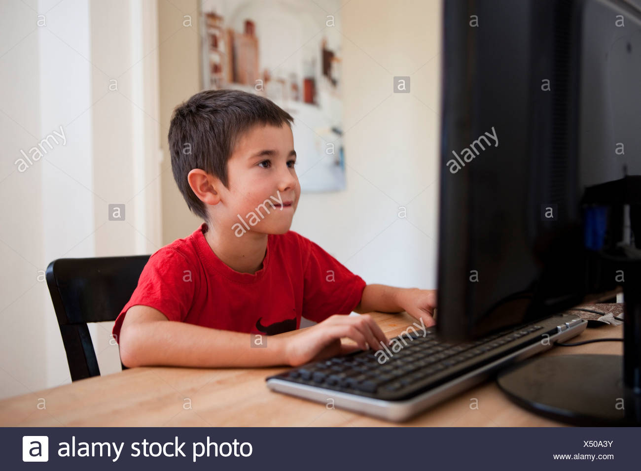 pix Little Kid On Computer Stock Image https www alamy com little boy at the computer image278447119 html