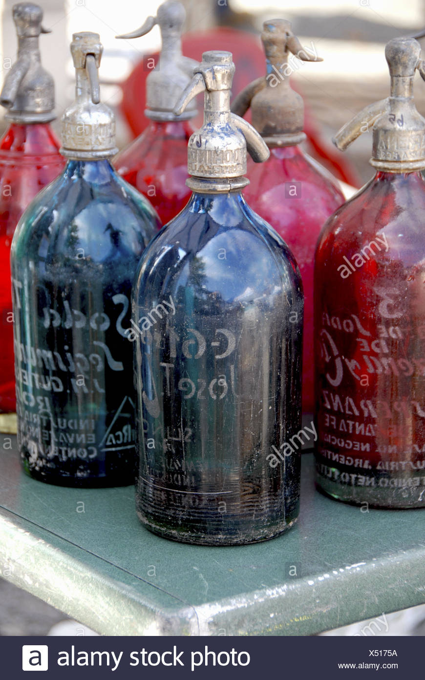 Vintage Seltzer Bottles High Resolution Stock Photography and Images
