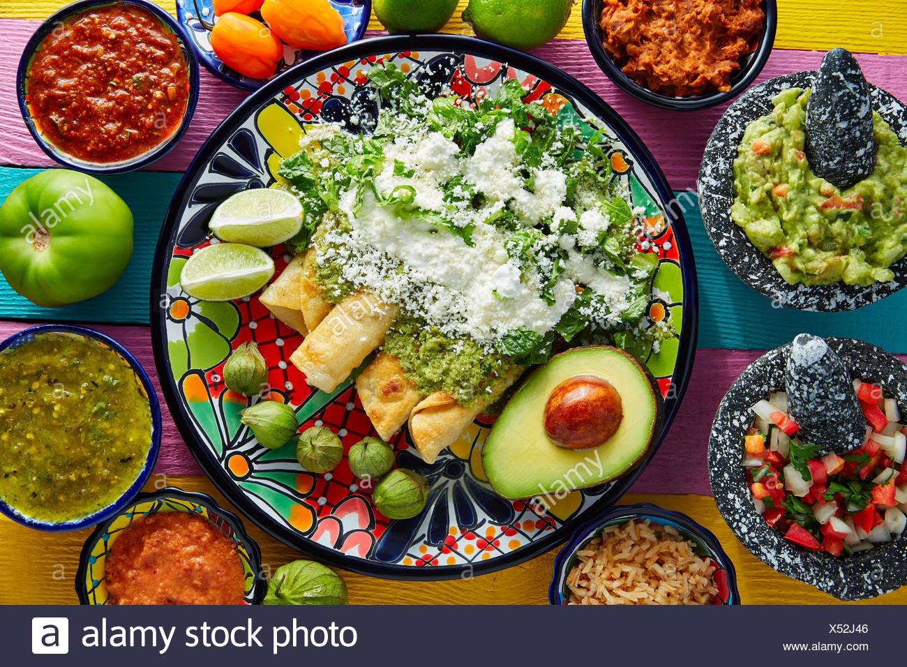 Colorful Mexican Restaurant High Resolution Stock Photography and