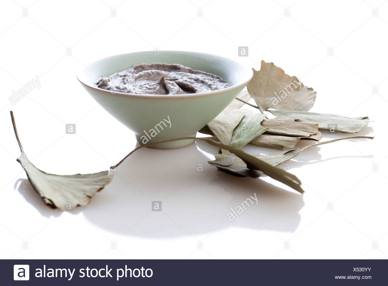 Download Organic Herbal Cream Mask With Ginkgo Leaves Stock Photo 278505807 Alamy PSD Mockup Templates