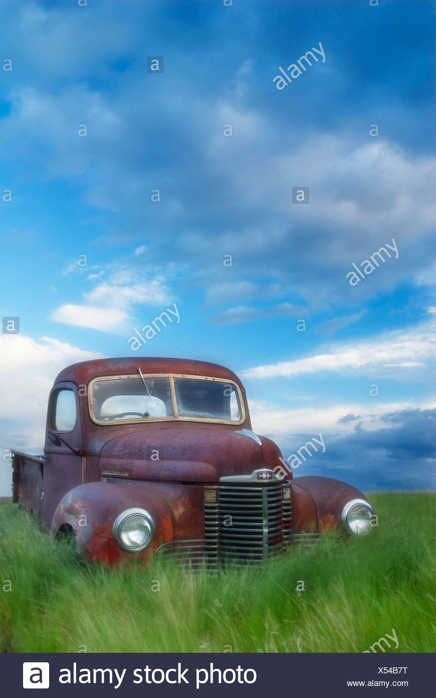 Abandoned Truck Southern Saskatchewan Canada Stock Photo