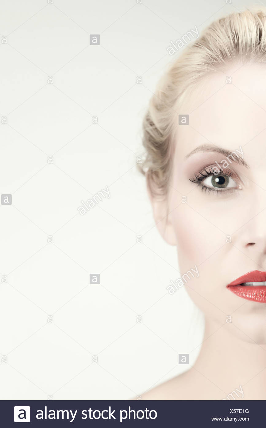 Half Face High Resolution Stock Photography And Images Alamy