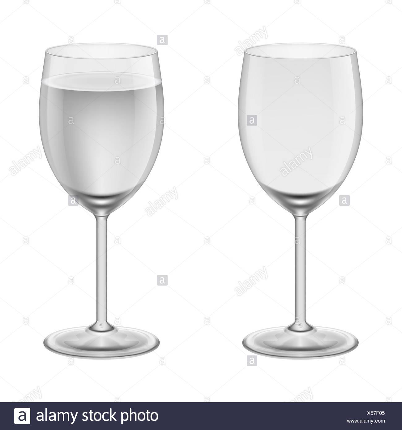Download Empty Wineglass And A Wineglasses With Water Stock Photo Alamy PSD Mockup Templates
