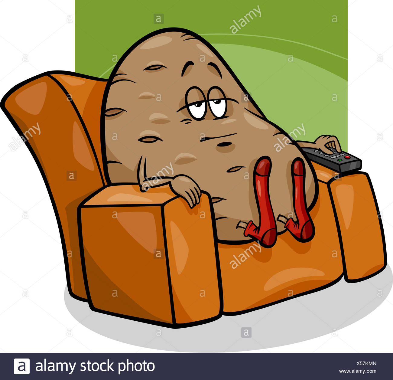 Illustration Animated Couch Potato Illustration Of Many