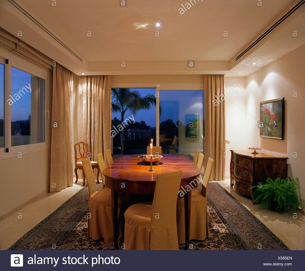 dining room down lighting