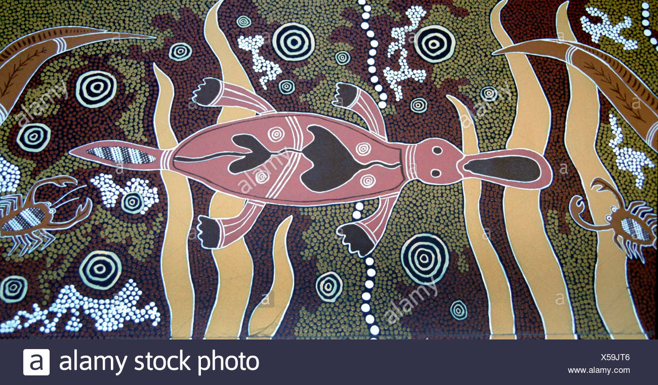 AKG Anonymous: drei Geister / Aborigines-Kunst. Art Print 