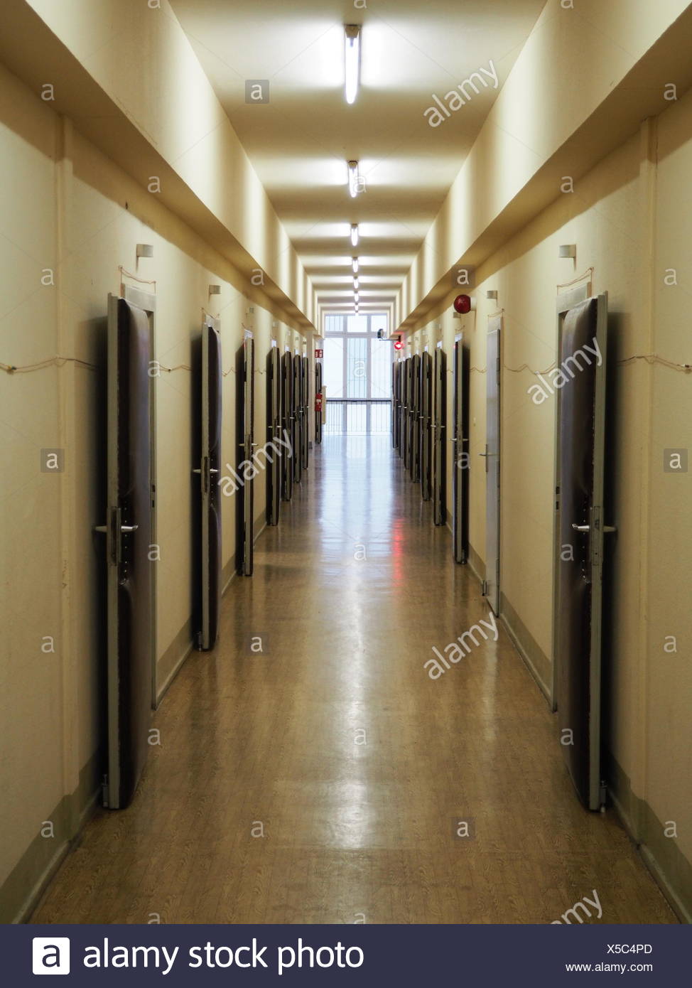 Open Doors At Corridor Of Prison Stock Photo 278706357 Alamy