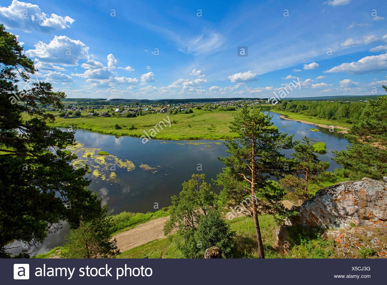 Chusovaya River Sloboda Sverdlovsk Oblast Urals Russia Stock Photo Alamy
