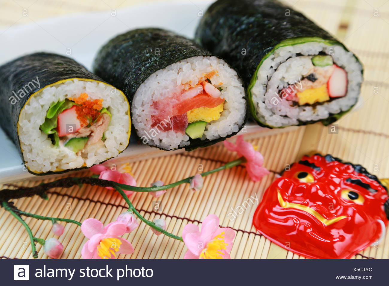 Ehomaki Sushi Roll Eaten During Setsubun Stock Photo Alamy