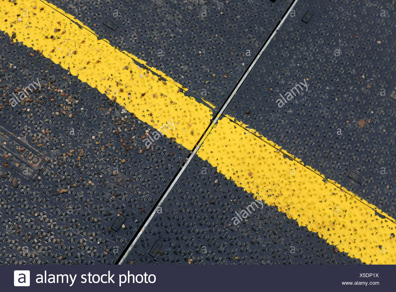 Download High Angle View Of Yellow Road Marking Stock Photo Alamy PSD Mockup Templates