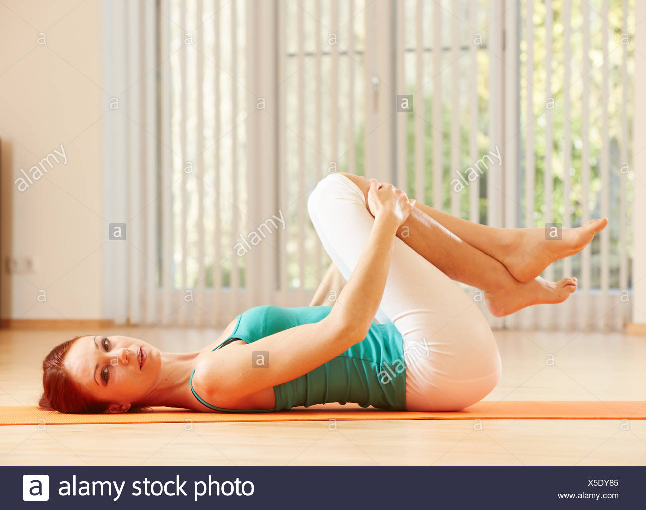 Woman Doing Pelvic Floor Exercises Stock Photo 278745941 Alamy