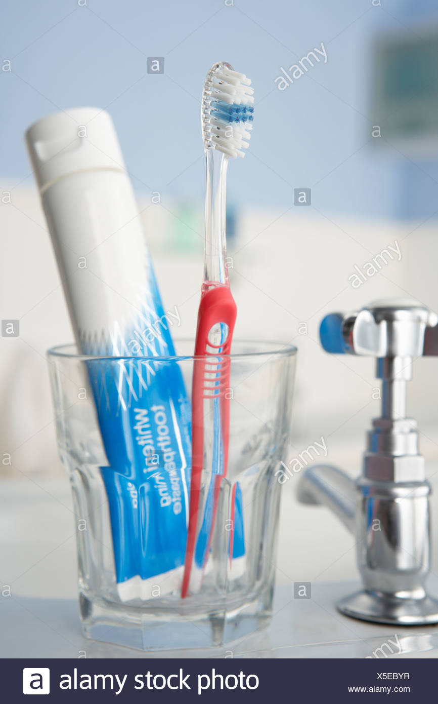 Toothbrush And Toothpaste Tube High Resolution Stock Photography and