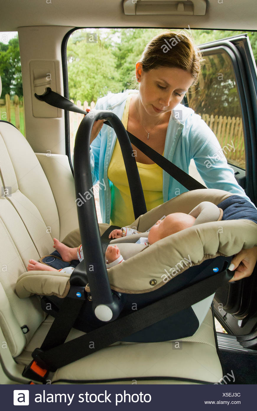 Baby In Car Seat High Resolution Stock Photography and Images - Alamy