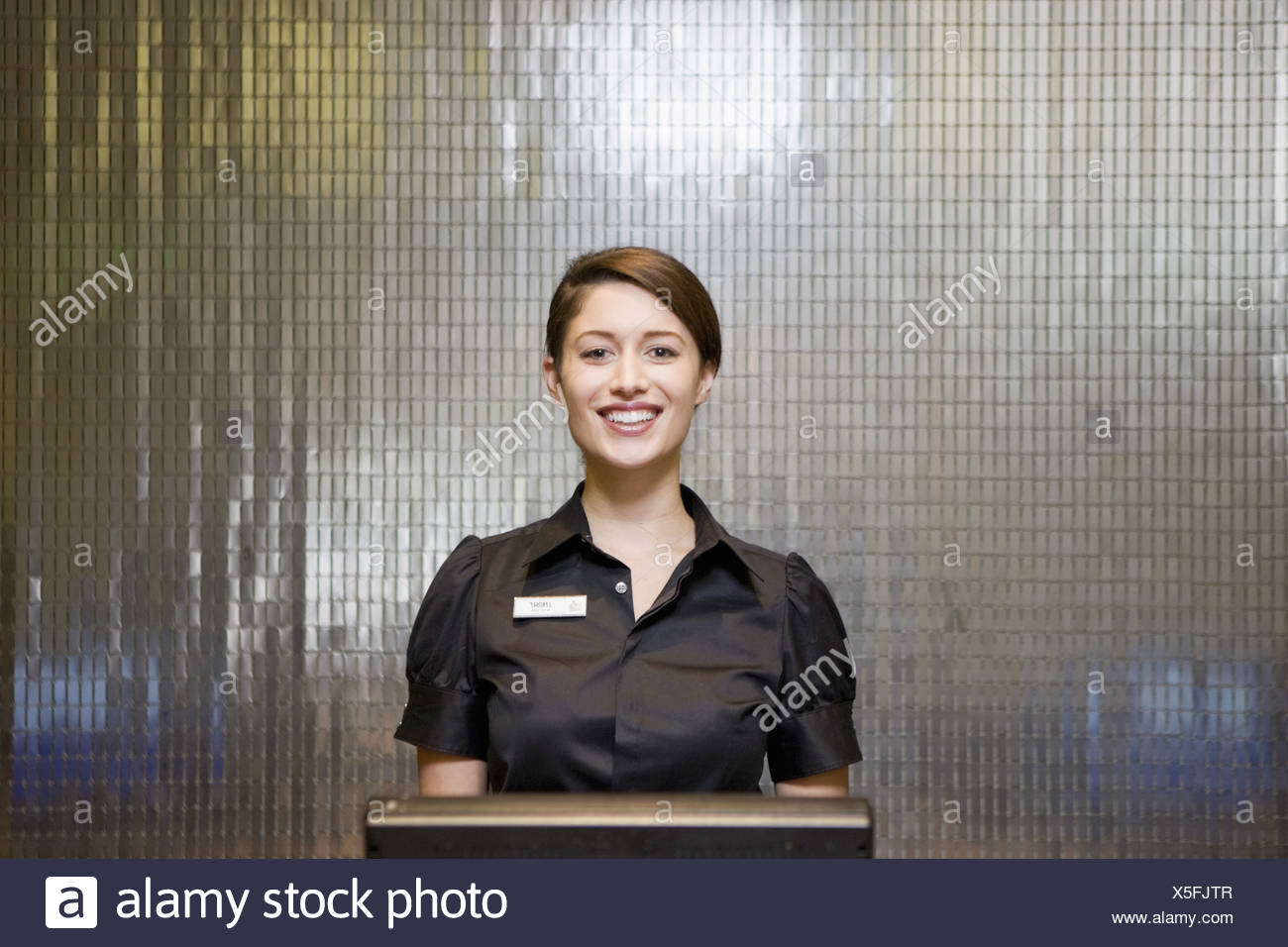 Female Hotel Front Desk Clerk Stock Photo 278783255 Alamy