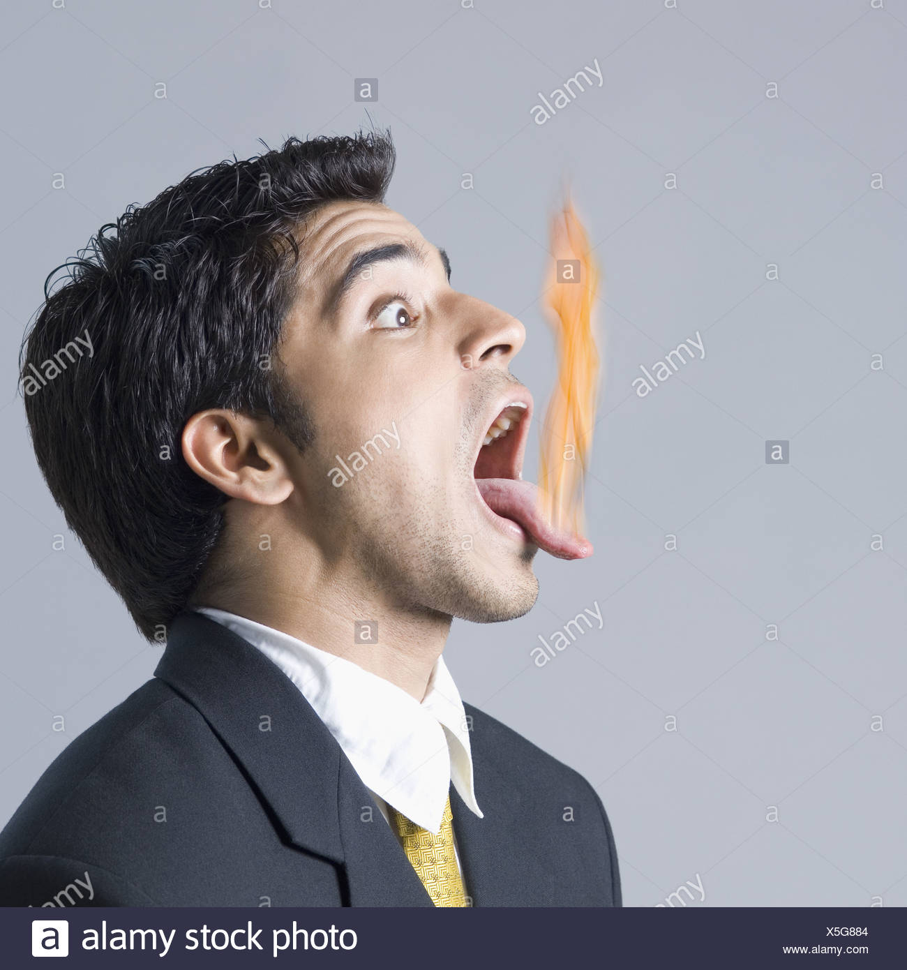 Person Sticking Tongue Out Profile High Resolution Stock Photography