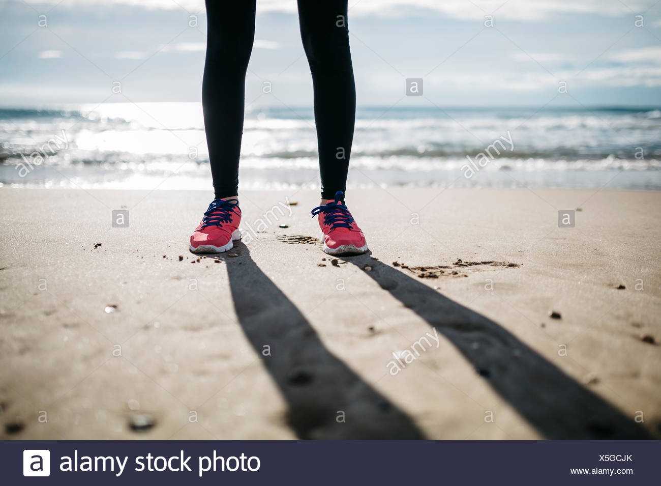 sneakers on beach