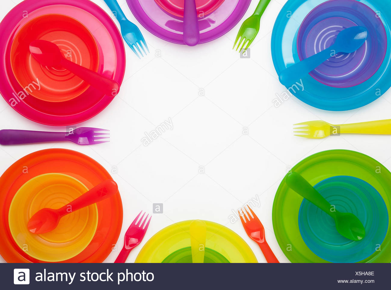 Cups Plates Forks High Resolution Stock Photography and Images Alamy