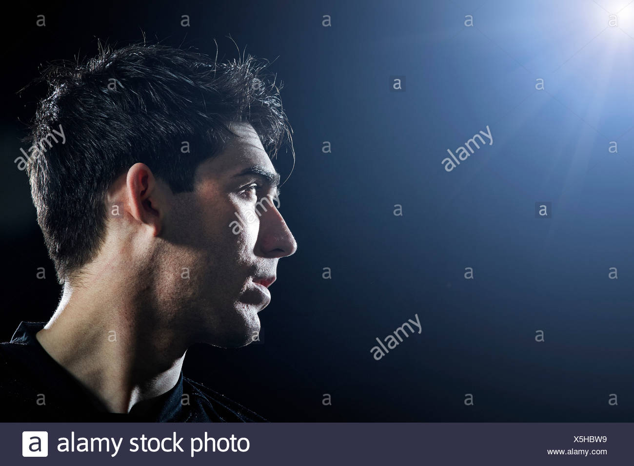 Close Up Of Young Male Soccer Player Stock Photo Alamy