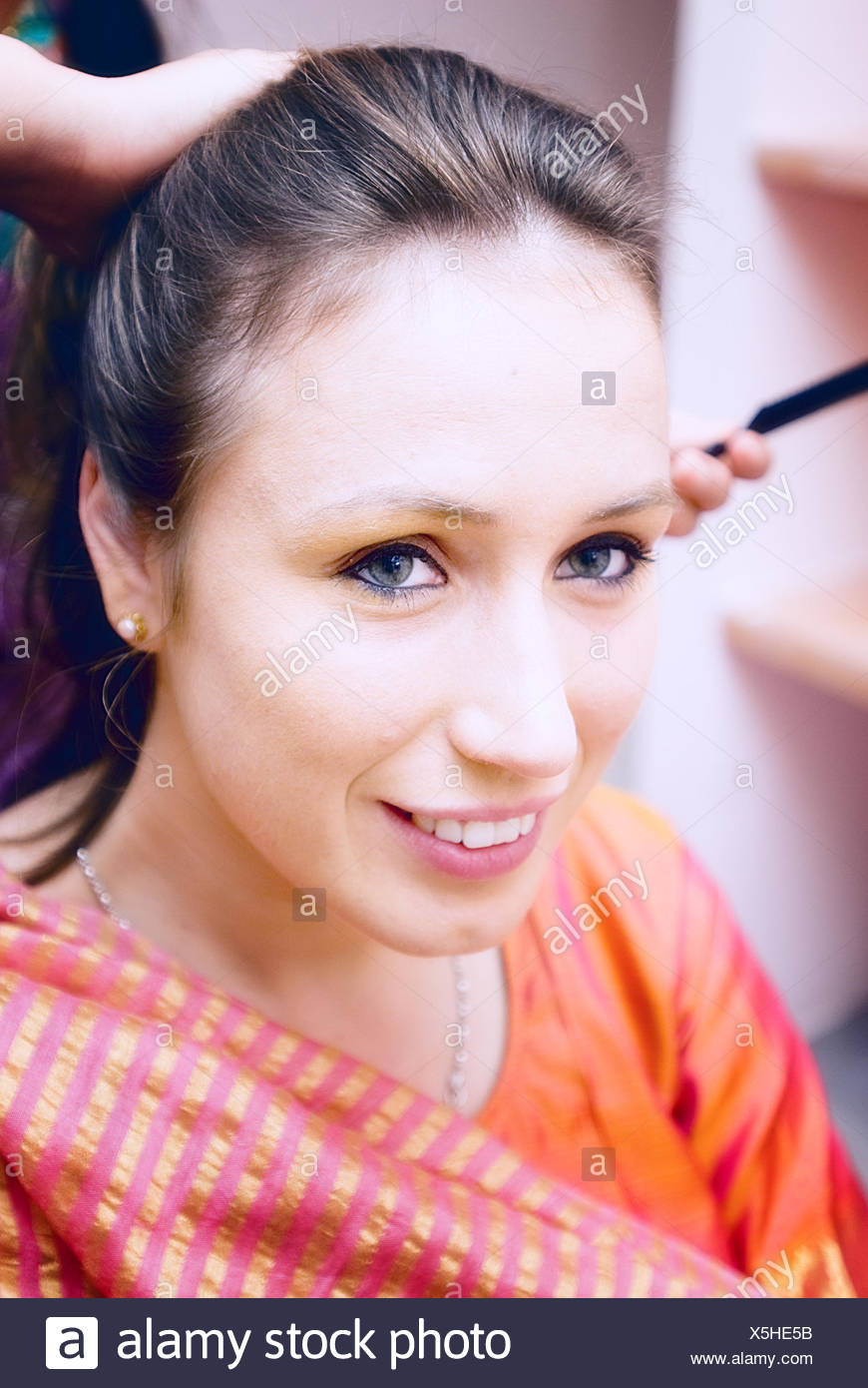 Indian Wedding Preparation Of Bride Stock Photo 278823479 Alamy