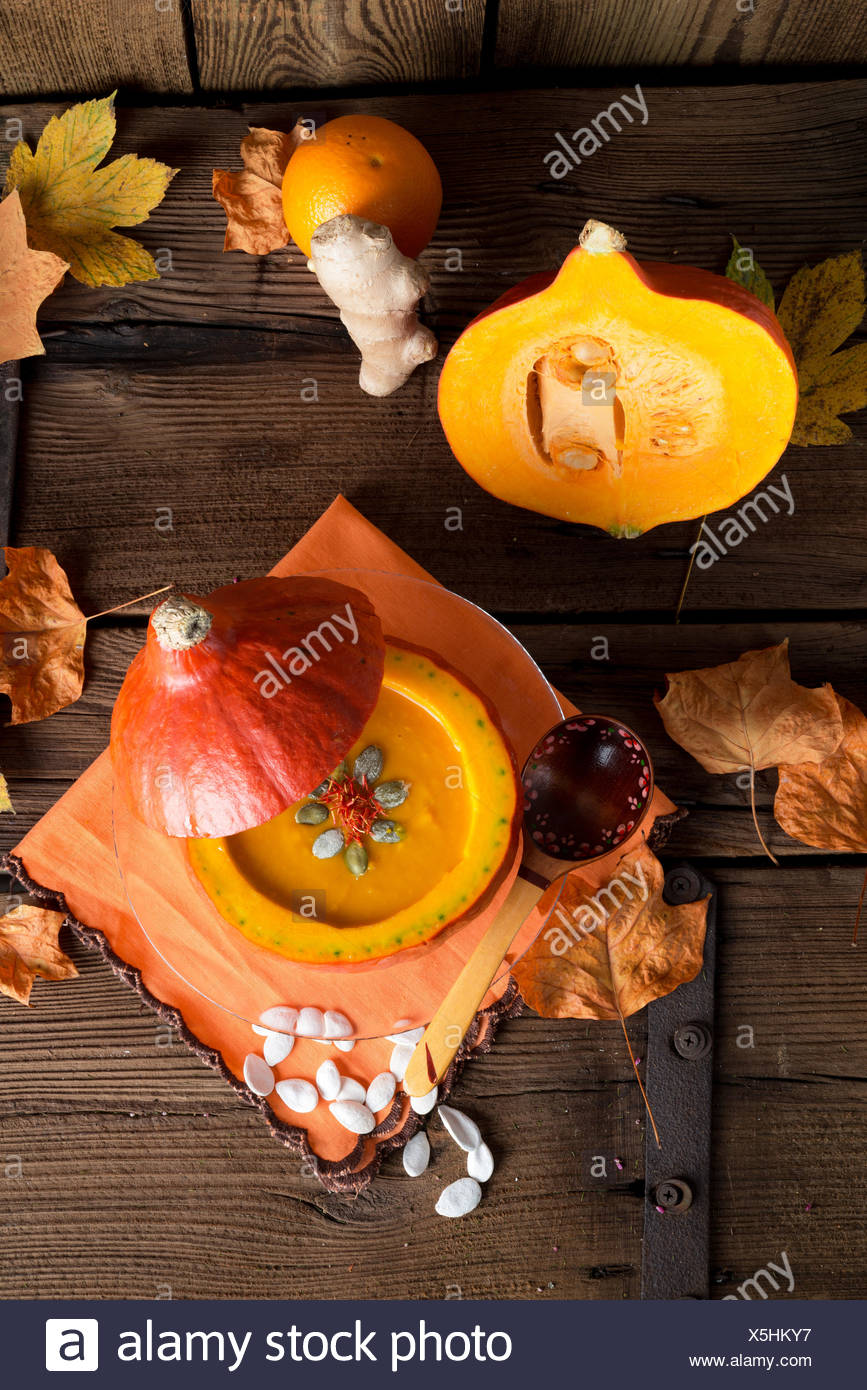 pumpkin soup Stock Photo