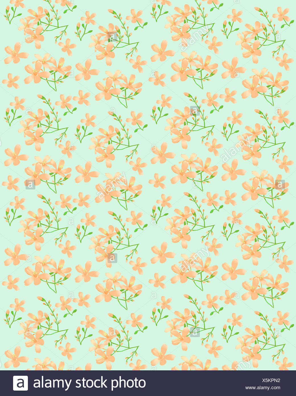 Background Of Diary Cover With Patterns Of Pastel Yellow Flowers And Leaves Stock Photo Alamy