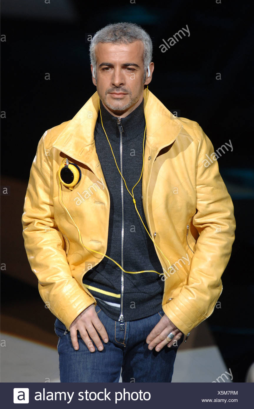 Bikkem Bergs Menswear Milan A W Silver Hair Male Model Wearing A