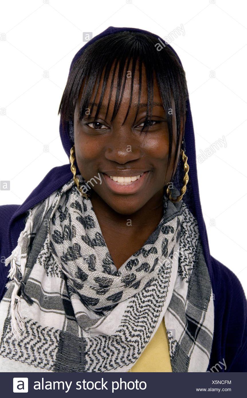 Female Black Straightened Hair Long Fringe Wearing Yellow Top