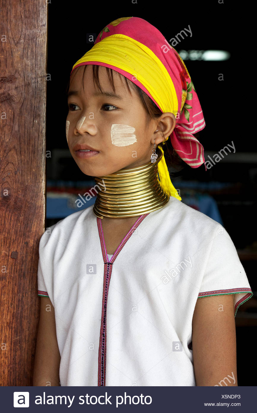 Padaung Giraffe Necked Girl Stock Image Padaung Giraffe Necked Girl Stock Image