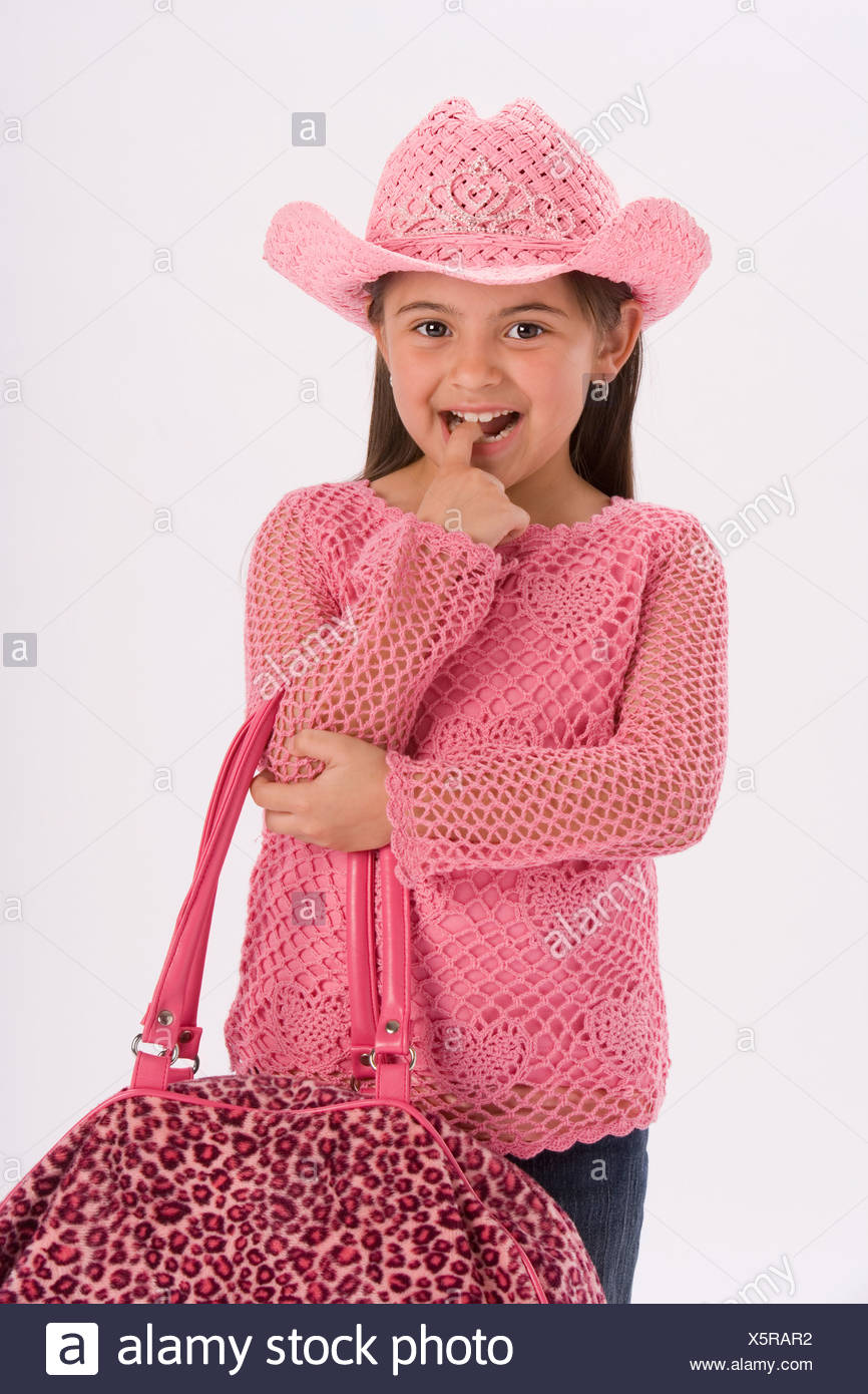little girls pink cowgirl hat