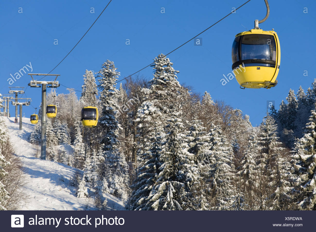 Cabins Of The Cable Car Up Belchen Summit Black Forest Baden