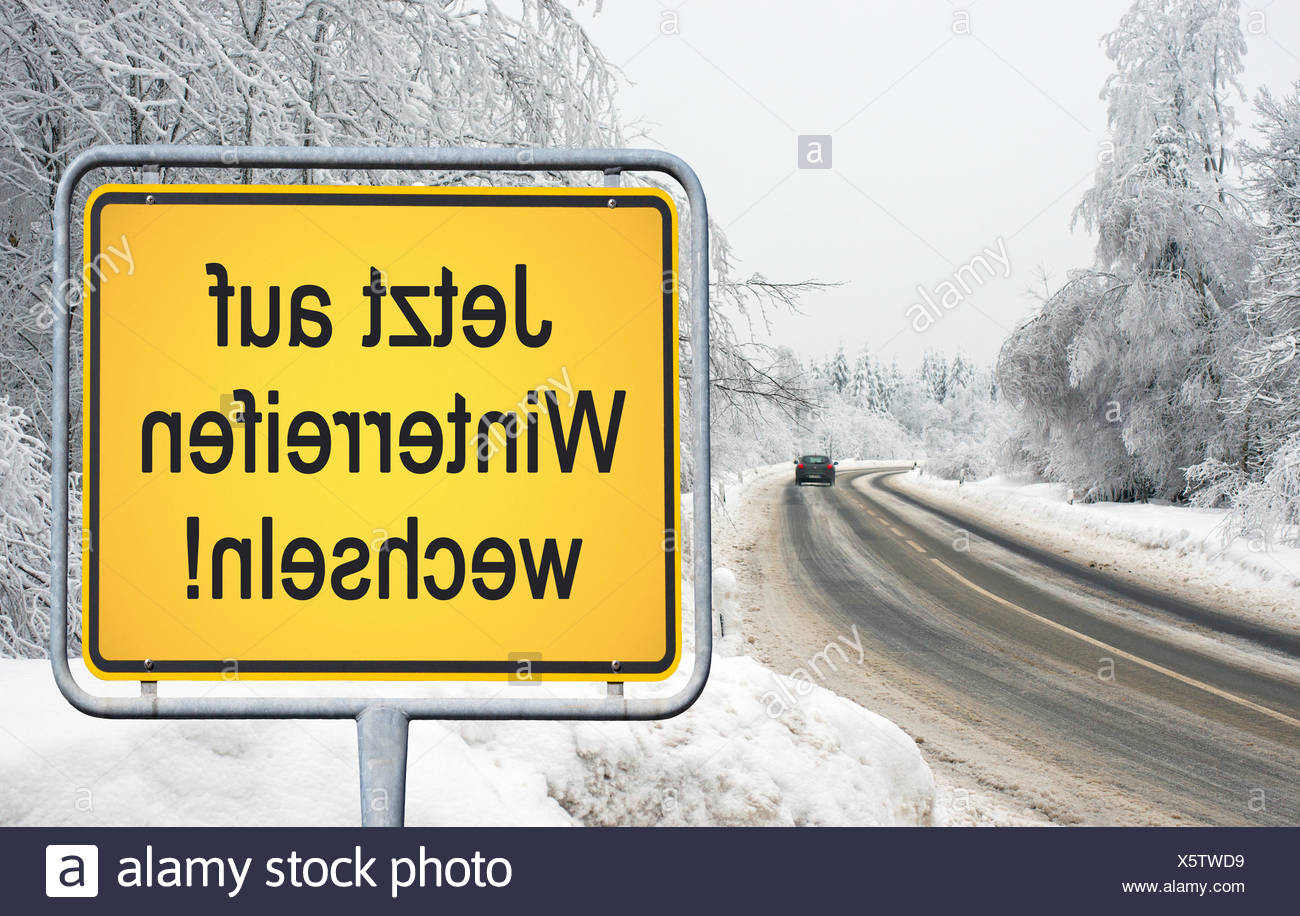 Jetzt Auf Winterreifen Wechseln Stock Photo 278985989 Alamy