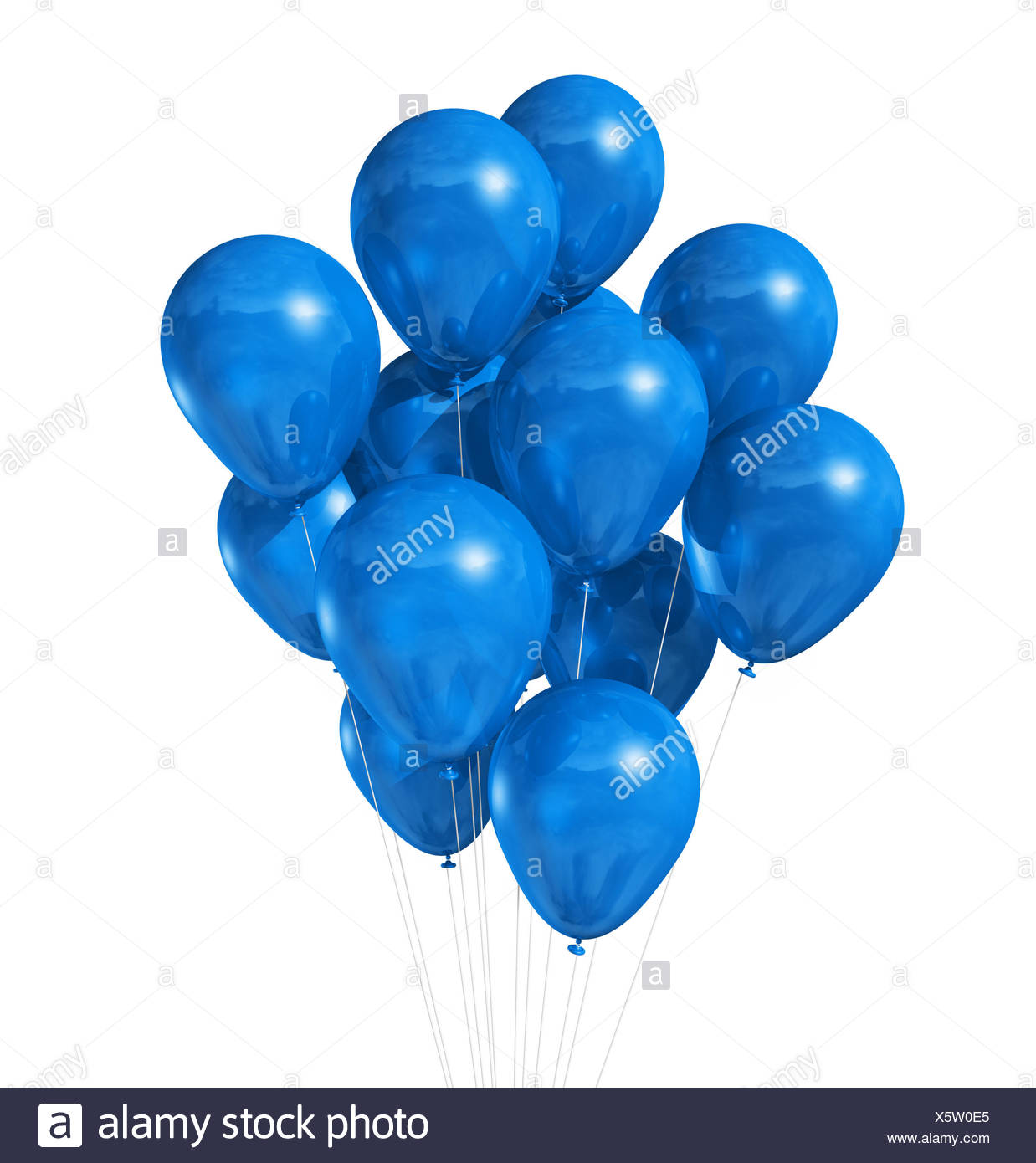 Blue Isolated Balloon Decoration Balloons Ballon Birthday White