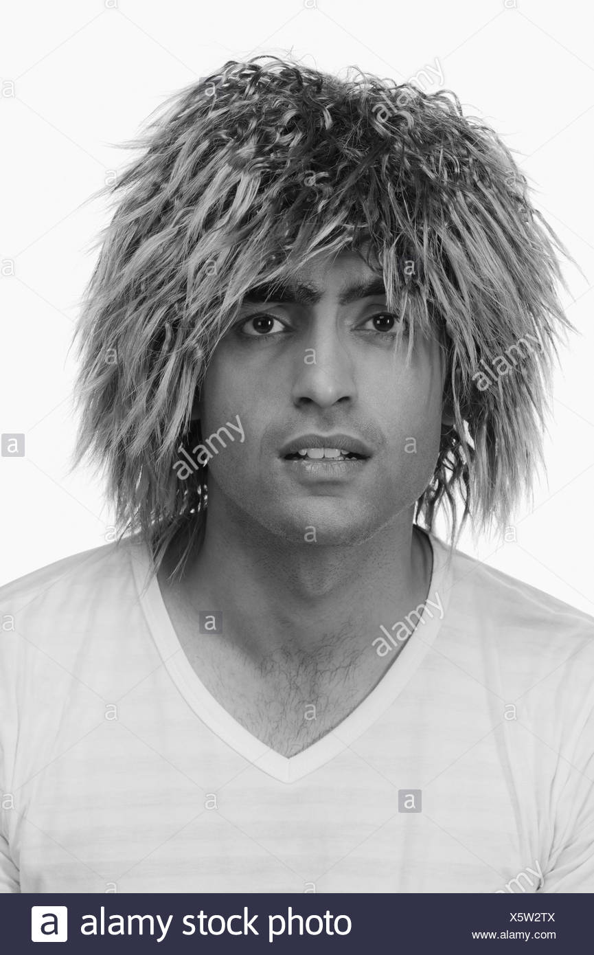 Man Dyed Hair Black And White Stock Photos Images Alamy