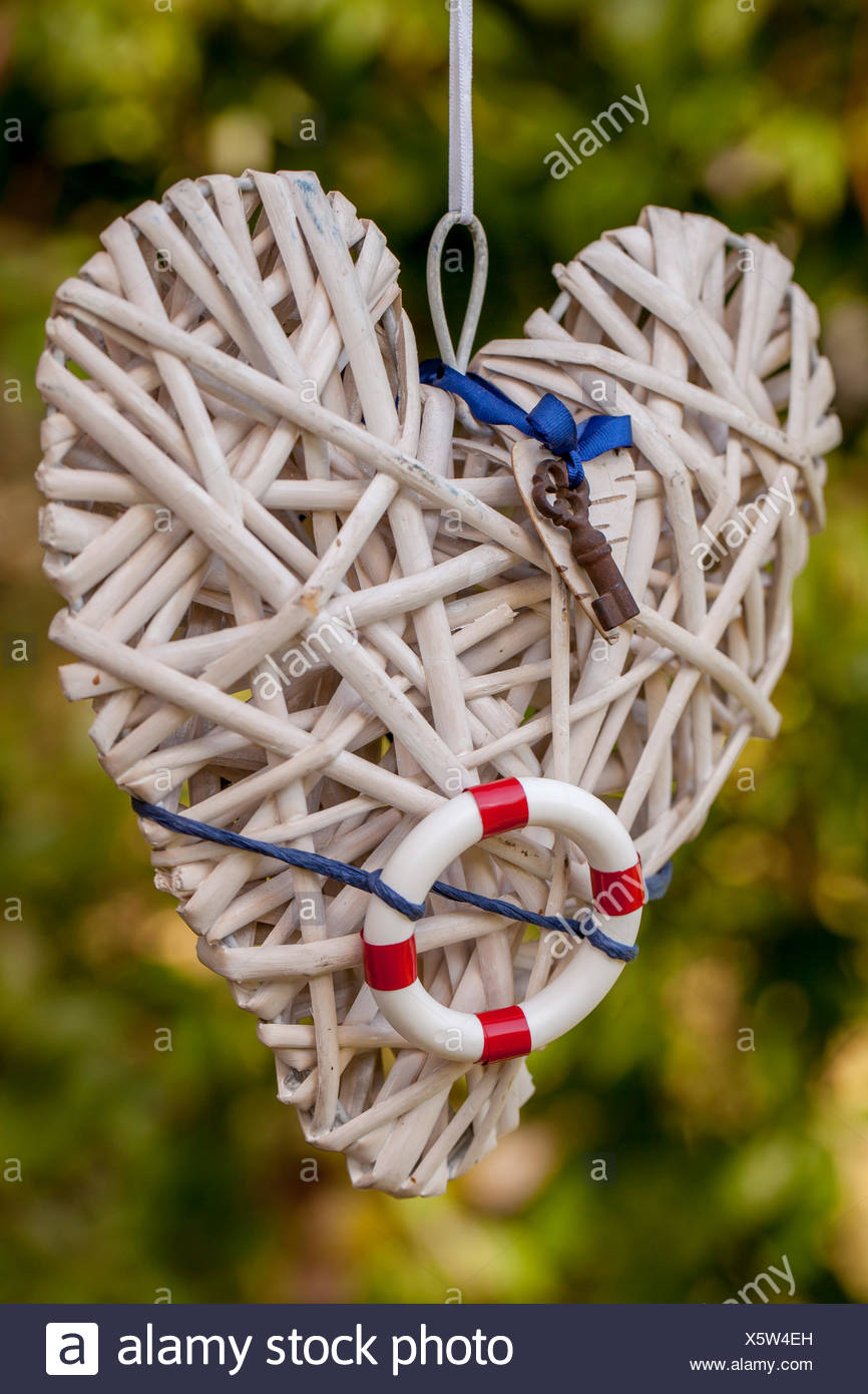 Material Wicker Heart Ring From Curtains String Stickers Key