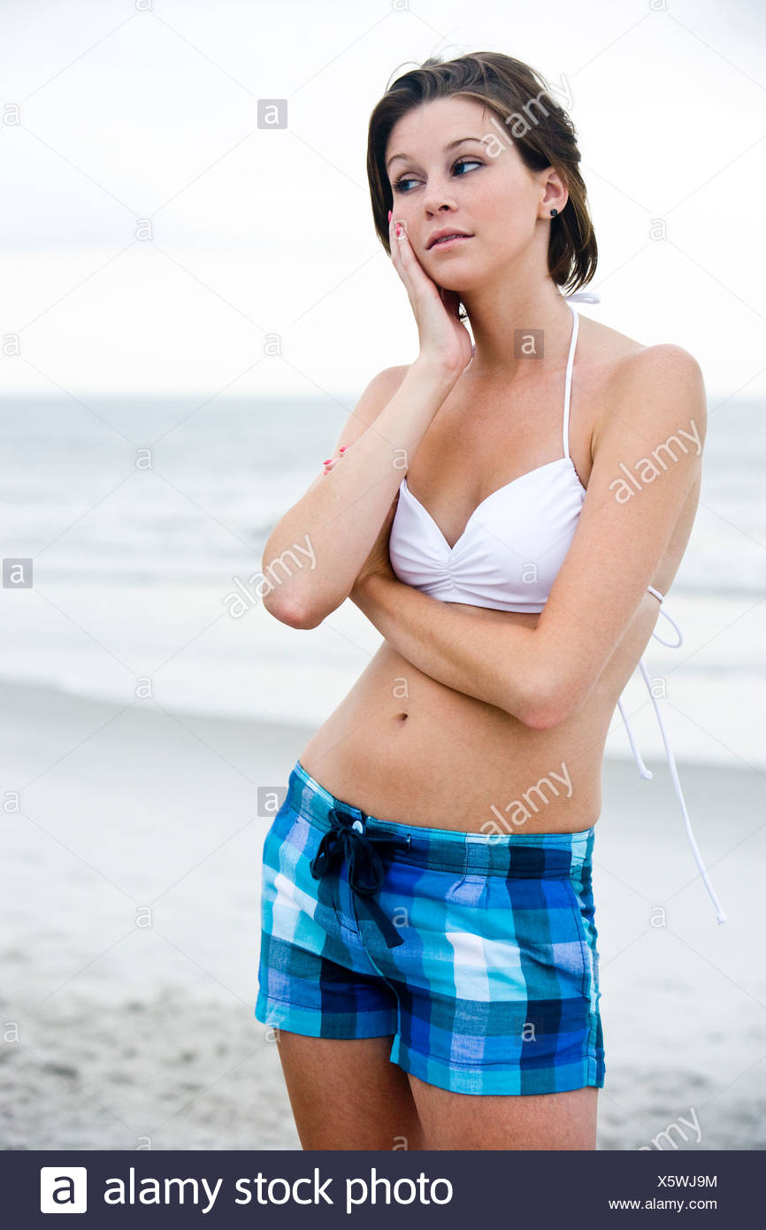 bikini top and shorts