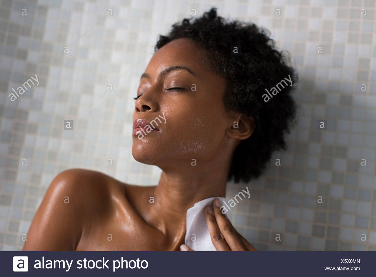 Relaxing Bath Black Woman Stock Photos Relaxing Bath Black Woman