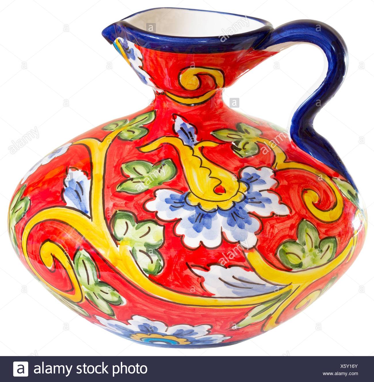 Download Beautiful Red And Yellow Ceramic Glazed Jar Stock Photo Alamy Yellowimages Mockups