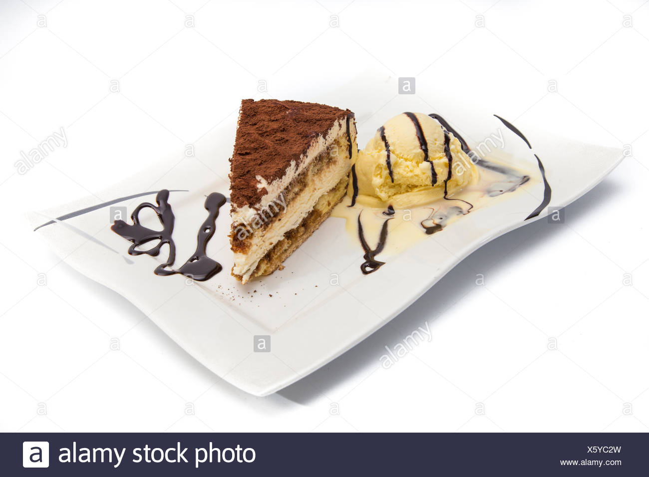 Tiramisu With Vanilla Ice Cream Stock Photo Alamy Tiramisu With Vanilla Ice Cream Stock Photo Alamy