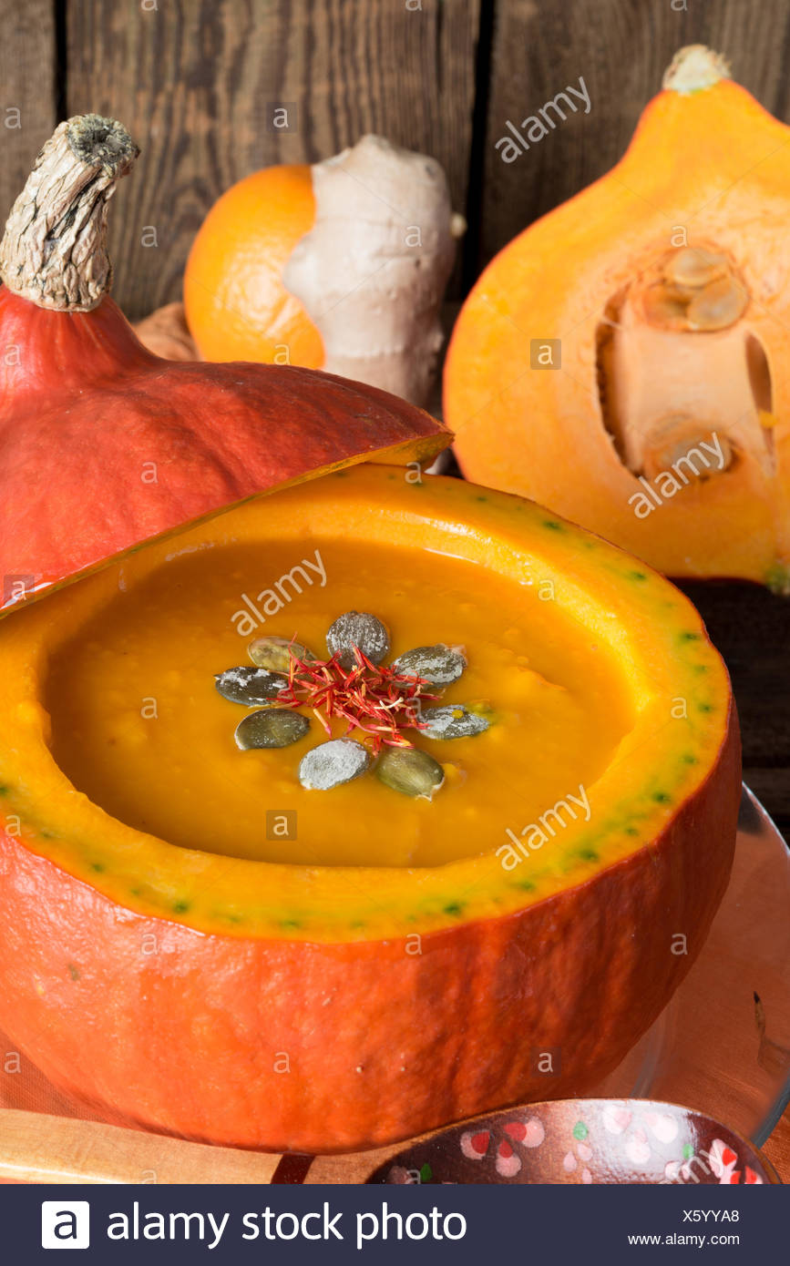 pumpkin soup Stock Photo