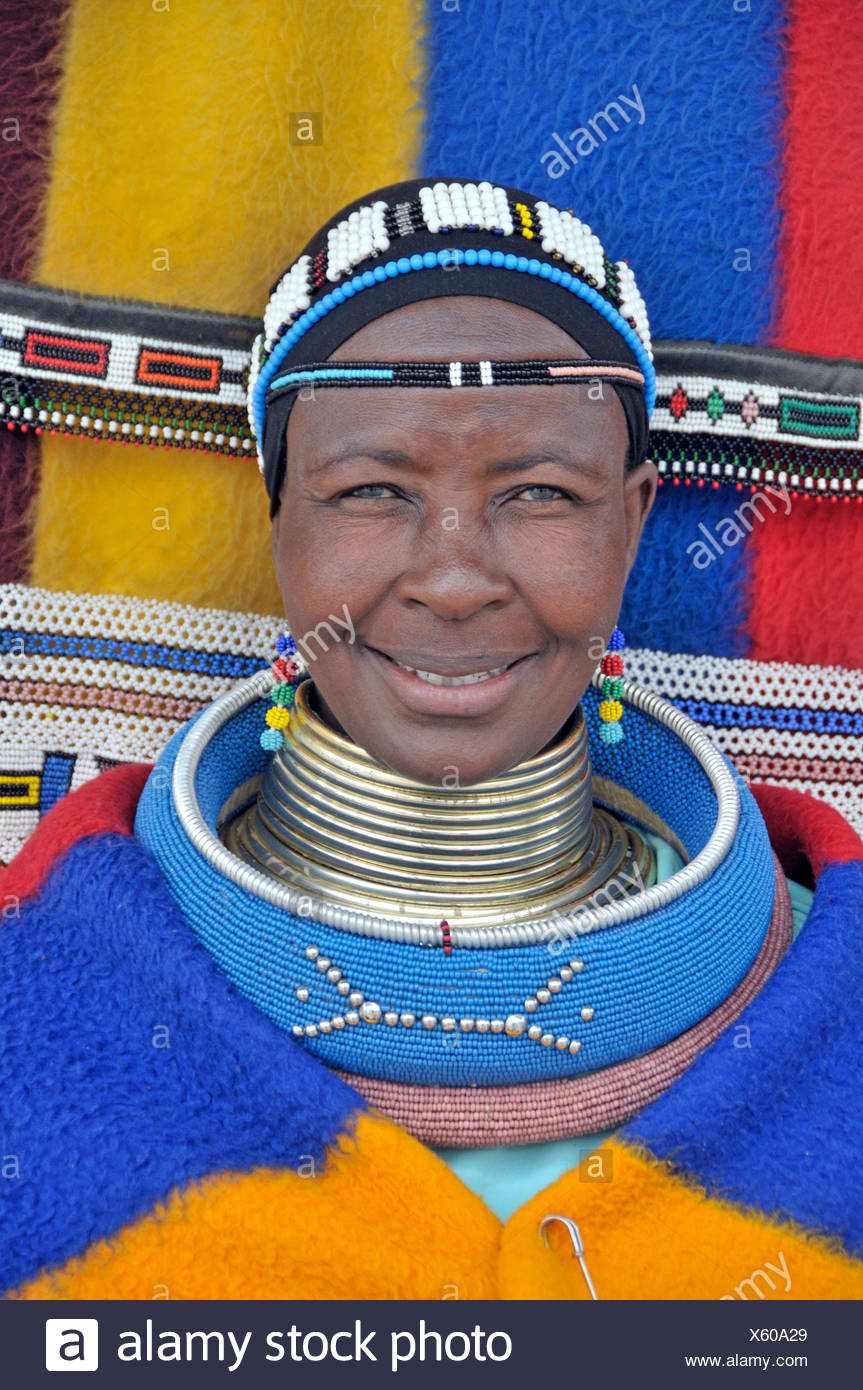 ndebele woman in traditional dress