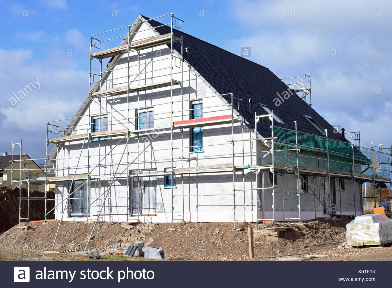 Baustelle Rohbau Hausbau Bau Bauen Bauindustrie Baugewerbe