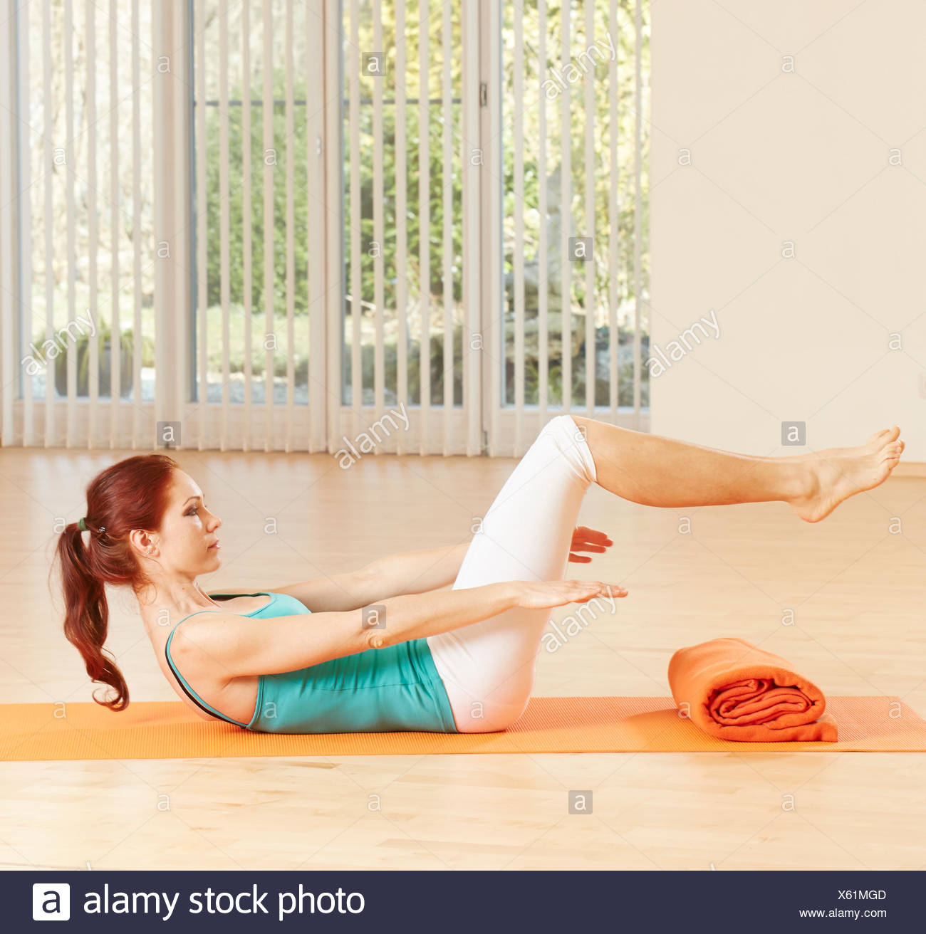 Woman Doing Pelvic Floor Exercises Stock Photo 279091917 Alamy