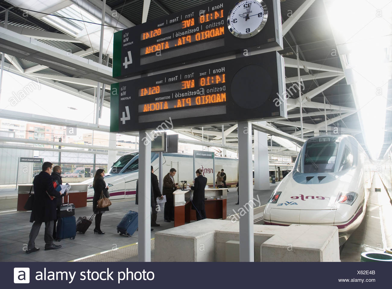 Spanish High Speed Train Ave Madrid Valencia Joaquin Sorolla Station Valencia Spain Stock Photo Alamy