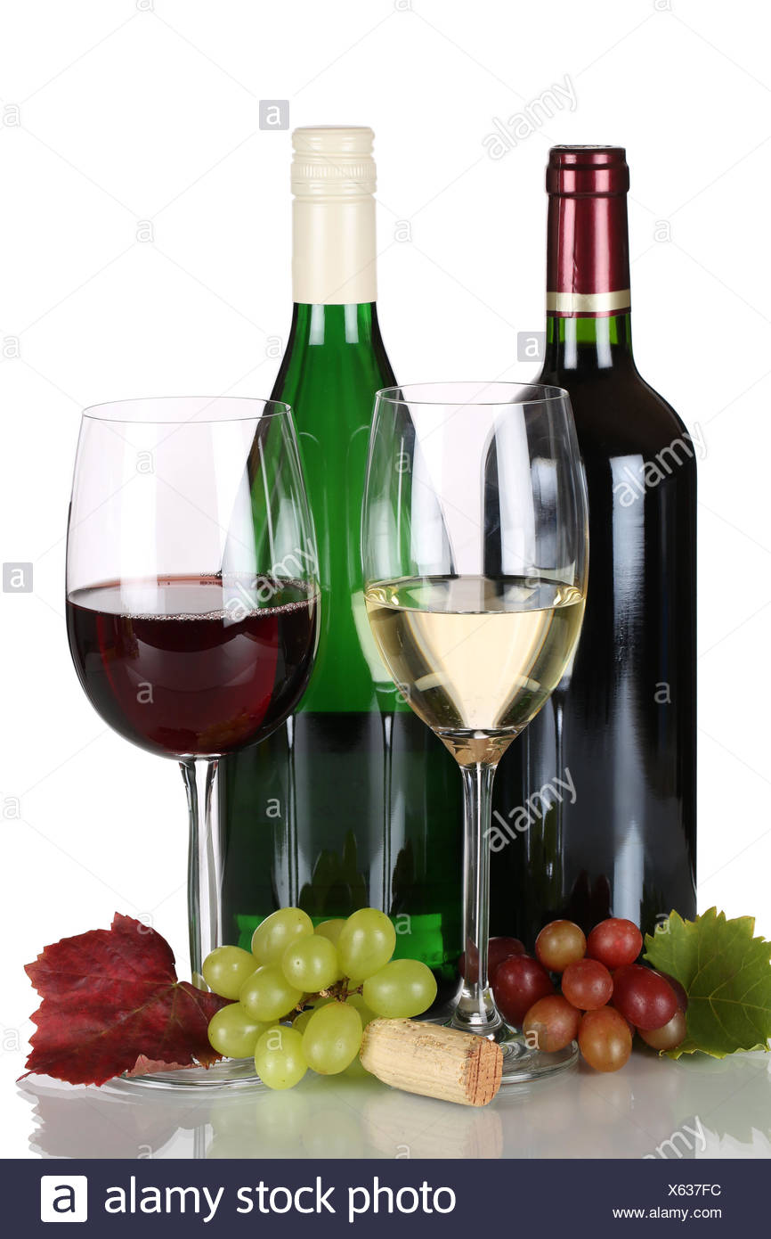 Wein In Weinflaschen Isoliert Stock Photo Alamy