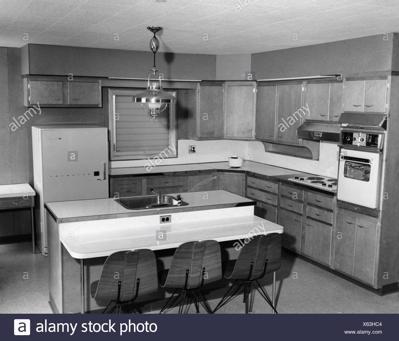 Kitchen 1950s Interior Stock Photos Kitchen 1950s Interior