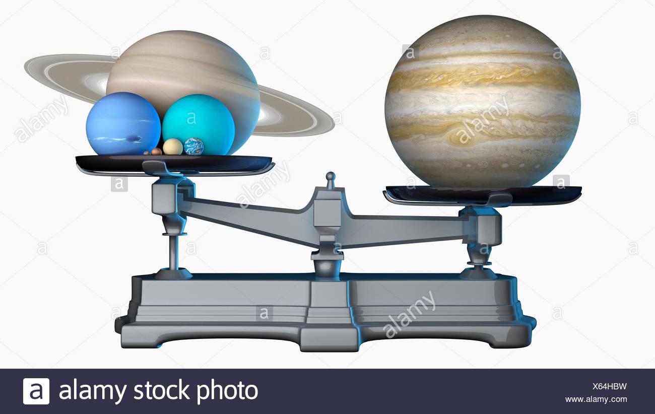 Jupiters Mass Illustration Of The Planets Of The Solar