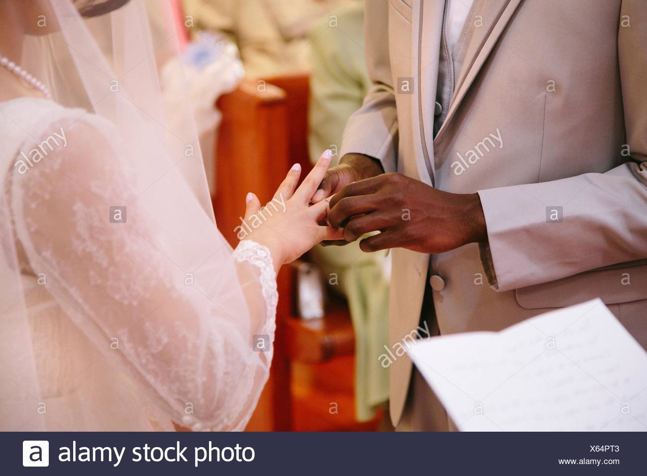 African American Wedding Church Stock Photos African American